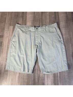 Travis Mathew Men's Size 36 Beck Green Heathered Performance Golf Shorts Stretch